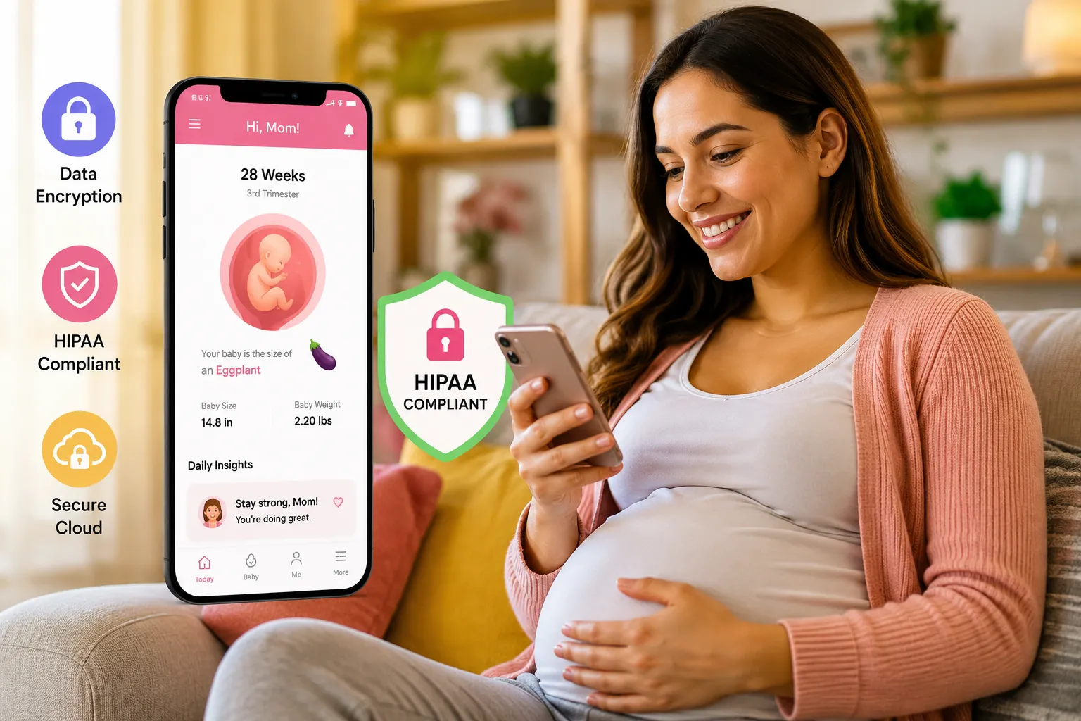 HIPAA compliant pregnancy apps